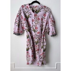 Hannah Artwear Freda Floral Linen Minidress Aurora